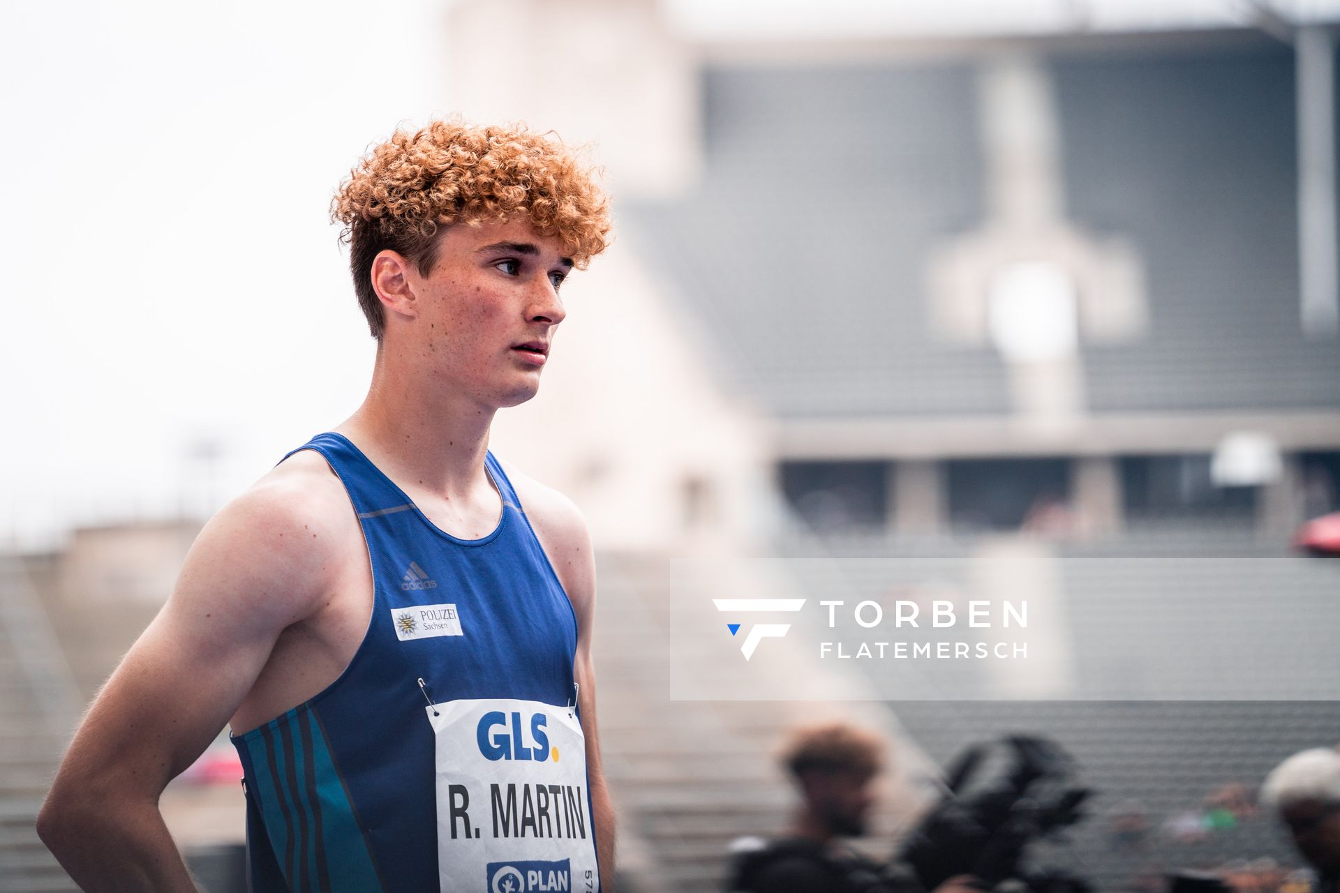 Rocco Martin (SG Motor Gohlis-Nord Leipzig) vor dem 800m Halbfinale waehrend der deutschen Leichtathletik-Meisterschaften im Olympiastadion am 25.06.2022 in Berlin